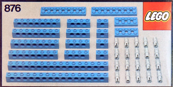 876 - Blue Beams with Connector Pegs